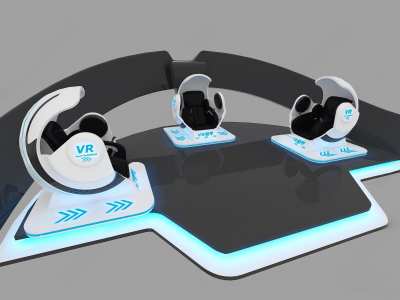 现代VR设备3D模型下载
